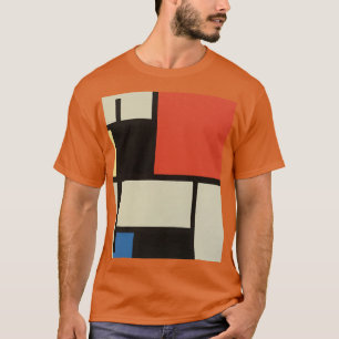 Mondrian Composition Modern Abstract Texas Orange T-Shirt