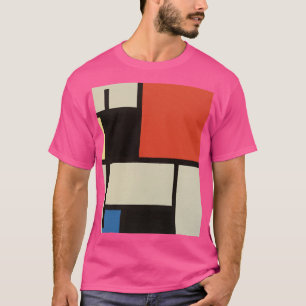 Mondrian Composition Modern Abstract Wow Pink T-Shirt