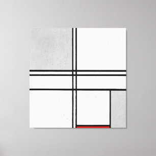 MONDRIAN - COMPOSITION No. 1 GRAY-RED - 1935 -  Canvas Print