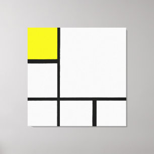 MONDRIAN COMPOSITION No. I with Yellow Plane 1930 Canvas Print