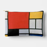 Mondrian Composition Red Yellow Blue Black