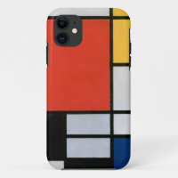 Mondrian Composition Red Yellow Blue Black 