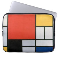 Mondrian Composition Red Yellow Blue Black