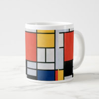 Mondrian Composition Red Yellow Blue Black