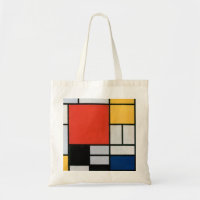 Mondrian Composition Red Yellow Blue Black
