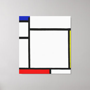 MONDRIAN - COMPOSITION WITH BLUE, YELLOW and RED   Canvas Print