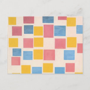 Mondrian - Composition with Colour Fields Postcard