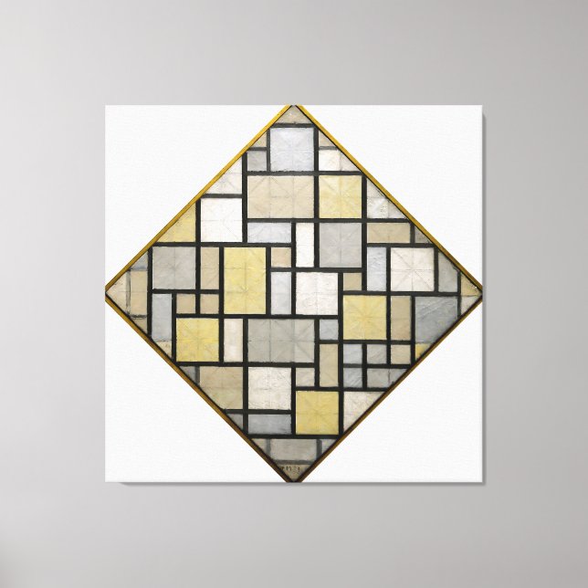 MONDRIAN - COMPOSITION WITH GRID 5: LOZENGE - 1919 CANVAS PRINT (Front)