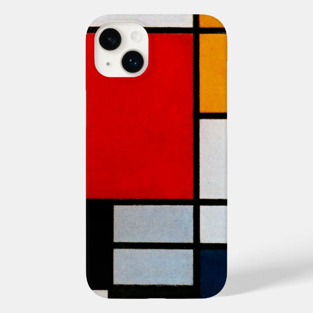 Mondrian - Composition with Large Red Plane Case-Mate iPhone Case (Back)
