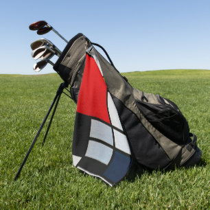 Mondrian - Composition with Large Red Plane Golf Towel