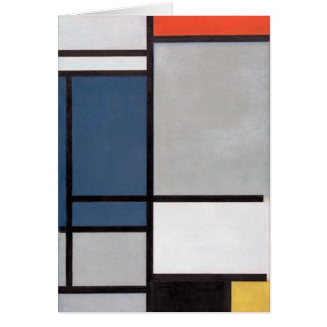 Mondrian Composition with Red, Blue, Black, Yellow (Front)