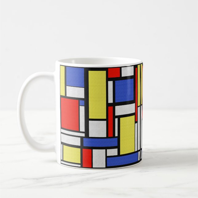 Mondrian De Stijl Coffee Mug (Left)