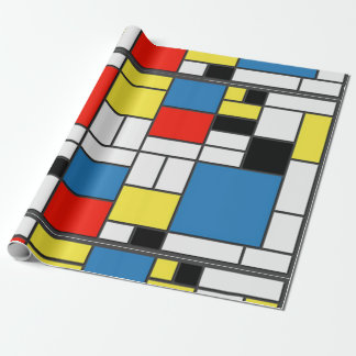 Mondrian De Stjil Wrapping Paper