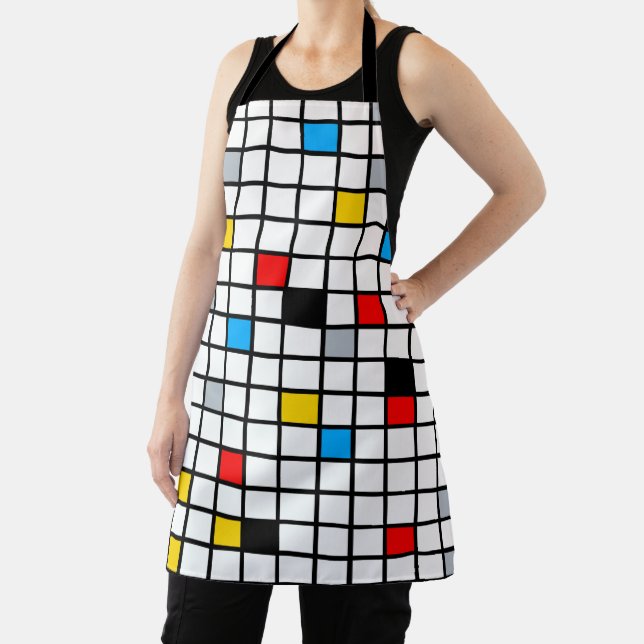 Mondrian Geometric Minimalist Comopsition Modern Apron (Insitu)