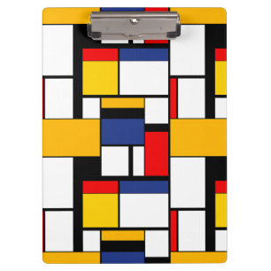 Mondrian Geometric Minimalist Comopsition Modern Clipboard