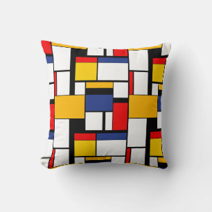 Mondrian Geometric Minimalist Comopsition Modern Cushion