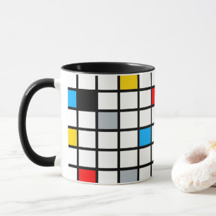 Mondrian Geometric Minimalist Comopsition Modern Mug