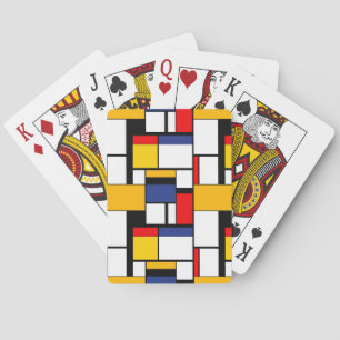 Mondrian Geometric Minimalist Comopsition Modern Playing Cards