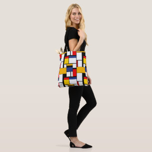 Mondrian Geometric Minimalist Comopsition Modern Tote Bag