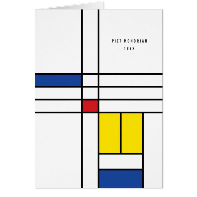 Mondrian II Minimalist De Stijl Modern Art Custom (Front)