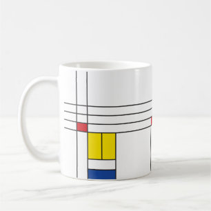 Mondrian II Minimalist De Stijl Modern Art Custom Coffee Mug