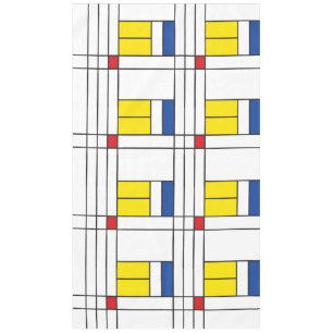 Mondrian II Minimalist De Stijl Modern Art Custom Tablecloth