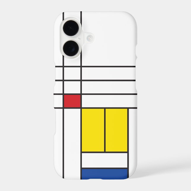 Mondrian II Minimalist De Stijl Modern Art Design (Back)