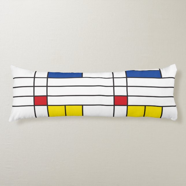 Mondrian II Minimalist De Stijl Modern Art Design Body Cushion (Front)