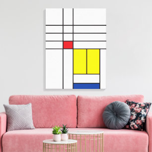 Mondrian II Minimalist De Stijl Modern Art Design Canvas Print