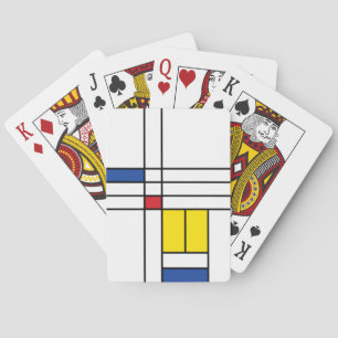 Mondrian II Minimalist De Stijl Modern Art Design Playing Cards