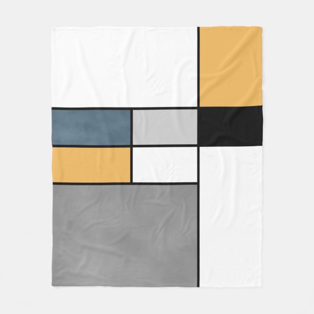 Mondrian inspiration fleece blanket (Front)