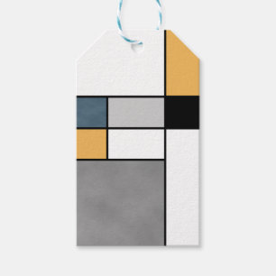 Mondrian inspiration gift tags