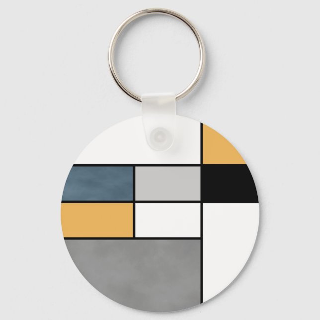 Mondrian inspiration key ring (Front)