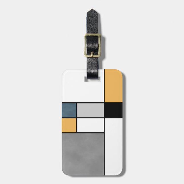 Mondrian inspiration luggage tag (Front Vertical)