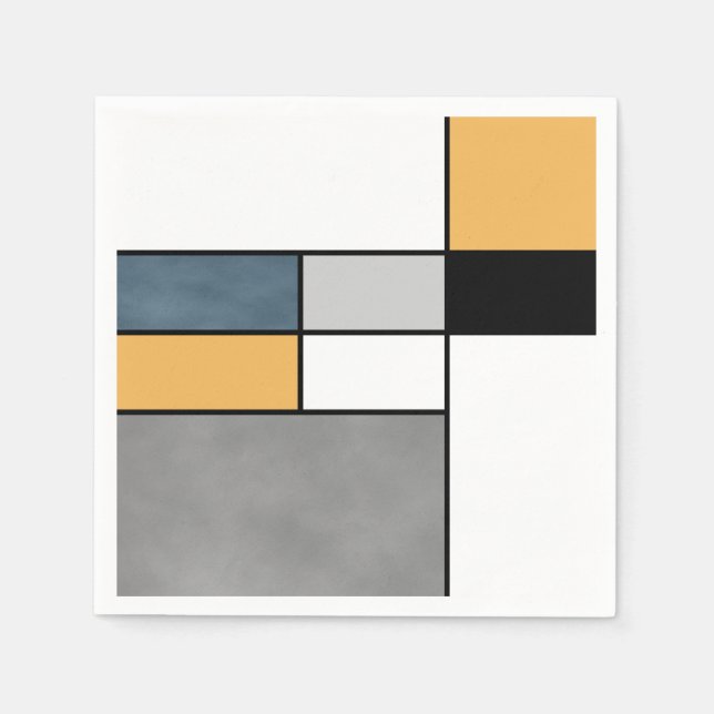 Mondrian inspiration napkin (Front)