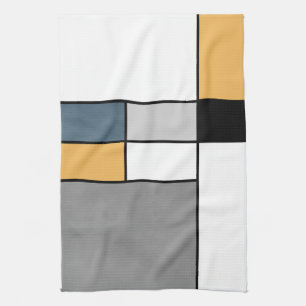 Mondrian inspiration tea towel