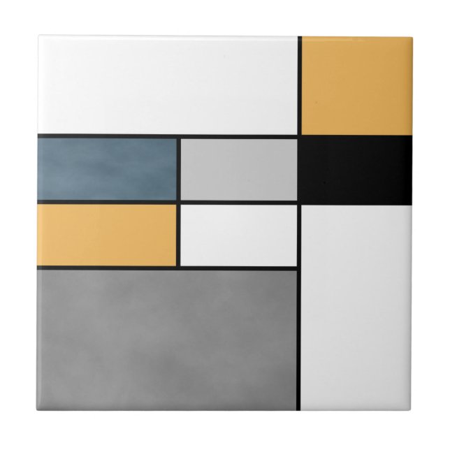 Mondrian inspiration tile (Front)