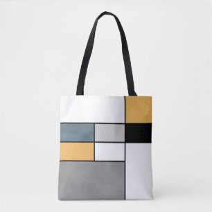 Mondrian inspiration tote bag