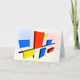 Mondrian Inspired 3D Card