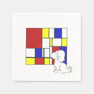 Mondrian Inspired Chamomile Napkin