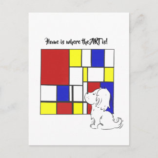 Mondrian Inspired Chamomile Postcard