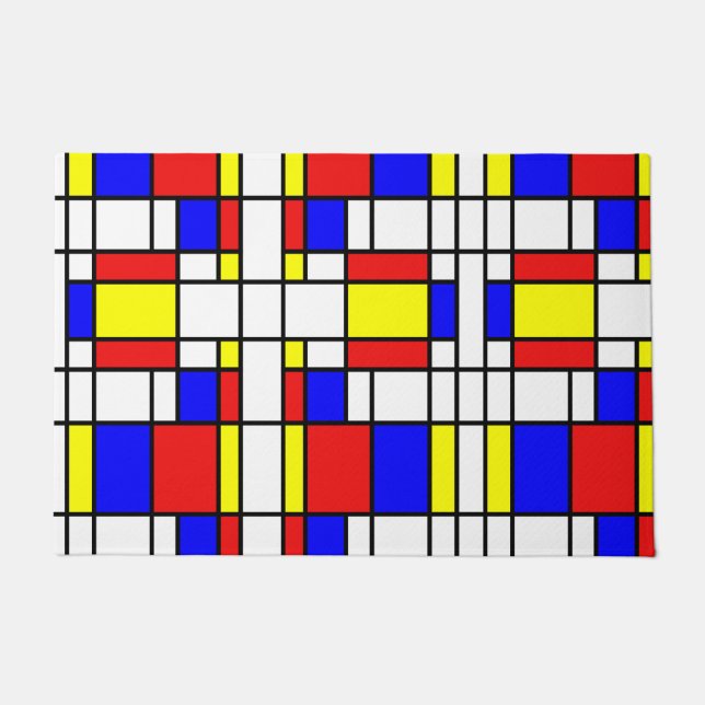 Mondrian Inspired Doormat (Front)