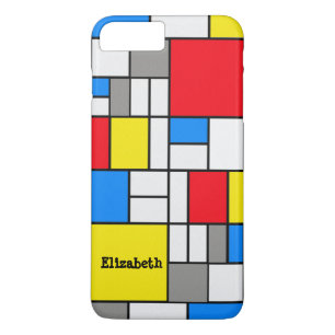Mondrian Inspired Geometrical Design Abstract Art iPhone 8 Plus/7 Plus Case