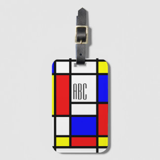 Mondrian Inspired Luggage Tag