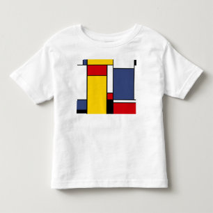 Mondrian Inspired Modern Geometric Style Art Toddler T-Shirt