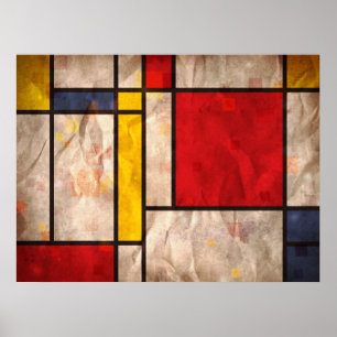 Mondrian Inspired Poster