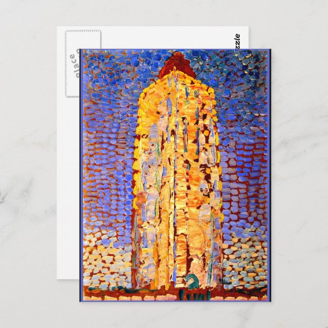 Mondrian - Lighthouse at Westkapelle Postcard (Front/Back)
