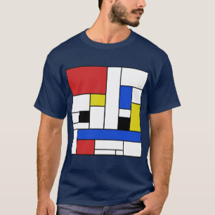 Mondrian Lines Men's Dark T-Shirt