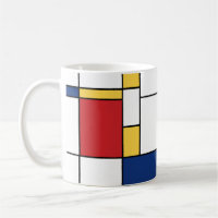 Mondrian Minimalist Abstract Art Primary Colours