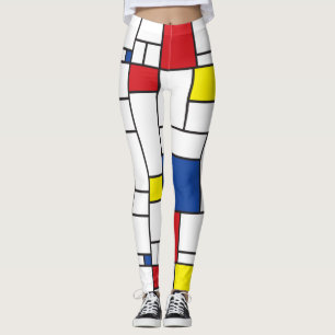 Mondrian Minimalist De Stijl Modern Art Custom Leggings